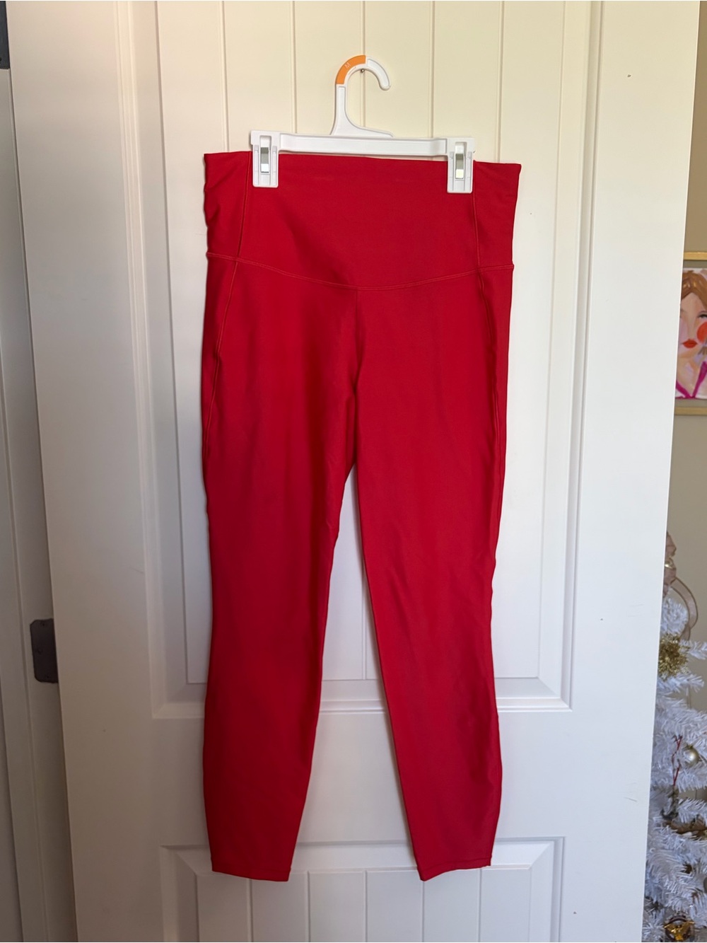 red leggings